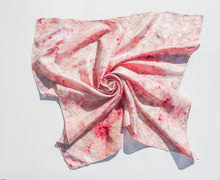Load image into Gallery viewer, Botanically dyed artisanal silk bandana, 70x70 cm
