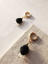 Load image into Gallery viewer, Lava stone earrings
